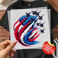 Transferts DTF personnalisés patriotiques américains en gros, motifs prêts à presser, thermocollants, pour sérigraphie sur T-shirts, décalcomanies en vrac