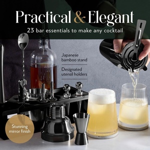 Meilleures ventes : Kits de shakers à cocktails en acier inoxydable, kit de barman professionnel pour bar à domicile, fête, mélange de cocktails - Product Image 3