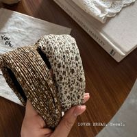 C&J YANYE 5CM Bandeaux pour cheveux en tissu floral rétro de marque de luxe, accessoires de mode pour femmes et filles