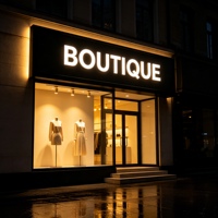 Enseigne commerciale personnalisée en acrylique 3D LED, étanche IP65, avec transformateur et télécommande, pour extérieur, devantures de magasins, restaurants, salons, bâtiments