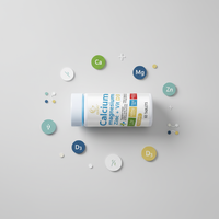 Comprimés à croquer OEM Calcium Magnésium Zinc Vitamine D3 pour des os et des dents solides – Compléments alimentaires