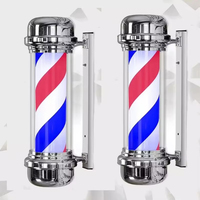 Professionnel rotatif LED barbier pôle lumière tenture murale Salon décor coiffure signe Salon de coiffure tourner lumière barbier pôle ensemble