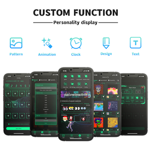 หน้าจอแสดงผลแบบยืดหยุ่นแบบ <span class=keywords><strong>LED</strong></span> หน้าจอ <span class=keywords><strong>LED</strong></span> แบบไดนามิกเดวิลสแควร์โฆษณาขนาดเล็กตั้งโปรแกรมได้สำหรับรถยนต์กระจกหน้ารถ - Product Image 3