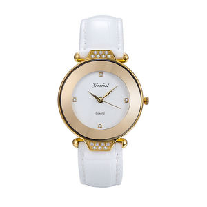Simple Design Leather Strap Luxury <b>Ladies</b> Stainless Steel <b>Watch</b> 3 ATM Waterproof Japan Movement Women <b>Dress</b> <b>Watch</b> - Product Image 2