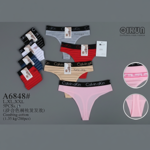 Colale String coupe haute pour femme taille moyenne culotte en tricot Spandex taille basse Logo grandes tailles motifs imprimés solides tous les jours haute Nylon XL - Product Image 1