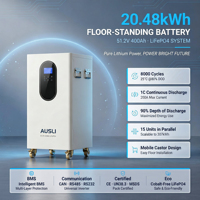 Système de stockage d'énergie solaire domestique 20 kWh 51,2 V 400 Ah LiFePO4, batterie lithium 48 V, alimentation de secours hors réseau, hybride résidentiel