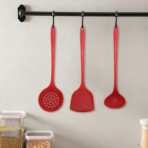 Juego <span class=keywords><strong>de</strong></span> 3 Utensilios <span class=keywords><strong>de</strong></span> Cocina <span class=keywords><strong>de</strong></span> Silicona Rojos Ecológicos <span class=keywords><strong>de</strong></span> Grado Alimenticio, Juego <span class=keywords><strong>de</strong></span> Utensilios <span class=keywords><strong>de</strong></span> Cocina <span class=keywords><strong>de</strong></span> Gran Tamaño Personalizados - Product Image 5