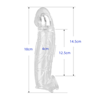Anneau pénien transparent réutilisable en 3 tailles, manchon pour pénis, extenseur de pénis, agrandisseur de pénis masculin, jouets sexuels durables pour hommes et femmes