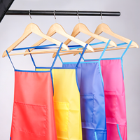 Tablier de Peinture Artistique Imperméable pour Adultes Keep Smiling, Coloré, 3 Poches, Sans Manches, pour la Peinture et la Poterie