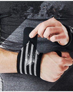 สายรัดข้อมือแบบขายส่ง สายรัดพยุงข้อมือแบบเสริมความแข็งแรงพิเศษ สำหรับยกน้ำหนัก ผ้าพันข้อมือสำหรับออกกำลังกาย ฟิตเนส และการฝึกซ้อมในยิม - Product Image 4