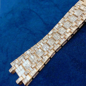 นาฬิกาเพชรผู้ชายสีทอง18K สายรัดเพชรที่ปลูกในห้องทดลองที่กำหนดเองสำหรับ RLX ด้วย NH34/NH35/การเคลื่อนไหวของ NH36และชิ้นส่วน OEM - Product Image 3