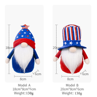 Poupée en peluche drapeau américain pour enfant, en tissu recyclé, décoration d'intérieur, Jour de l'Indépendance, 4 juillet