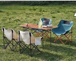 High Quality Portable Folding Picnic <strong>Chair</strong> and Table Set Outdoor Camping Furniture <strong>Lightweight</strong> Durable for <strong>Beach</strong> Park Garden Bbq - Product Image 2