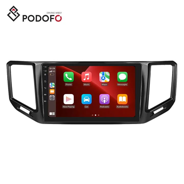 Podofo 10.1 "Autoradio Android 13 Auto Stereo Carplay Android Auto Für VW/Volkswagen/Teramont 2017 GPS Wifi Hifi FM RDS