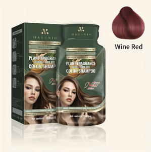 Shampoo colorant capillaire à base de plantes, non collant pour le cuir chevelu, coloration semi-permanente, longue durée, facile à utiliser, en stock, 30ml*10/boîte - Product Image 4