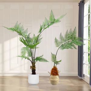 Pianta Artificiale Nordica Felce Gigante, Decorazione Verde per Interni, Finestre, Mobili TV, Studio, Pezzi Decorativi, Paesaggio con Felce Dorata - Product Image 6