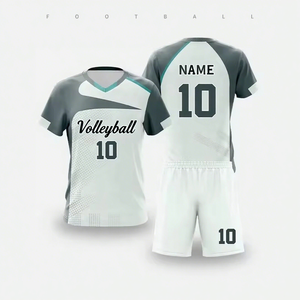 Jersey de voleibol diseño azul y blanco moda deportes Jersey voleibol al por mayor jóvenes voleibol uniformes niñas - Product Image 2