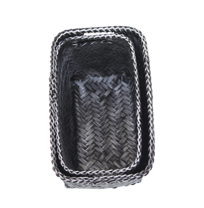 Multi Size Bamboo <b>Wicker</b> <b>Basket</b> Set Rustic Farmhouse Storage Organizer for Cabinets Countertops <b>Gift</b> Packaging and Home Decor - Product Image 4