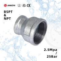 Conexión de Tubería Jianzhi Geothermal FM Iso/-bend Macho/Hembra de Acero Galvanizado y Hierro Maleable de Baja Presión Clase 150