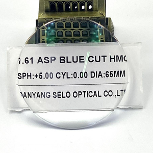Lentes Ópticas de Resina SELO de Alta Calidad, Visión Única, con Filtro de Luz Azul, 1.61 SV ASP UV420 HMC - Product Image 1