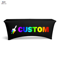 Mantel Rectangular de Poliéster para Mesas Plegables, Elástico, Resistente a las Arrugas, para Uso en Exteriores, Bodas, Fiestas y Reuniones