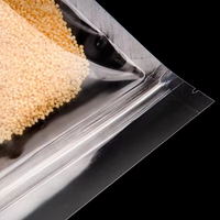 Sachet d'emballage alimentaire transparent mat en PET avec fermeture éclair, givré, auto-scellant, pour emballage thermique, snacks, lait