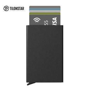 TILONSTAR TVC400 Elegante Slim Automático Pop Up Bank Card Case Aluminio ID Titular de la tarjeta de crédito con función de bloqueo RFID - Product Image 5
