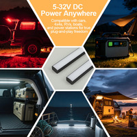Kit de barre lumineuse extérieure à dimmable pour camping-car, éclairage portable tout-en-un étanche Ip67, tente de camping et remorque