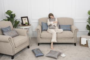 Ensemble de coussins en mousse à mémoire de forme moulée de style satin de luxe - Product Image 6