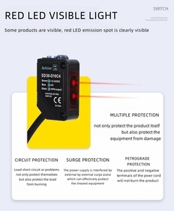 Capteur De Couleur, transductores Npn, sensor fotoeléctrico difuso óptico, - Product Image 4