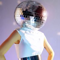 Casque de moto, couvercle de boule de Disco avec miroir, accessoires interactifs, Sexy, pour fête Bar Club, nouveau,