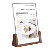 Porte-cartes en bois Porte-menu de table Porte-affiche acrylique Base en bois Produits en bois personnalisés