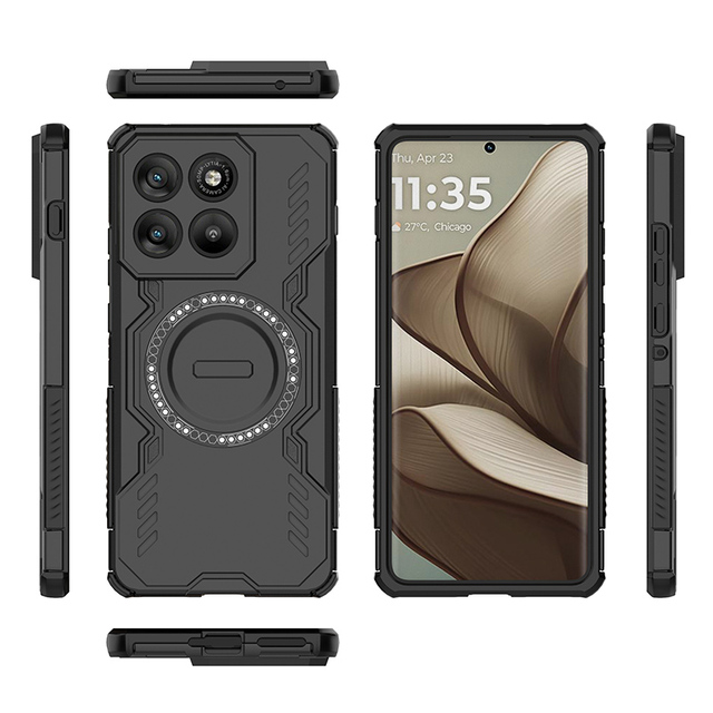 Manufacturer Wholesale Cheap Cooling Magnetic TPU+PC Anti-fall Shockproof Wireless Charging Phone Case for Motorola Edge 70
