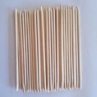 Bâtonnets en bois d'oranger jetables pour manucure à domicile, polis, à pointe inclinée, écologiques
