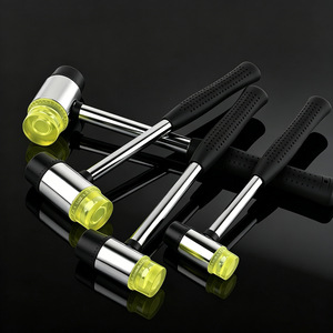 Martillo de goma JF con mango de acero, cabezal intercambiable de 25, 30, 35, 40 mm, a prueba de golpes, para carpintería e instalación de muebles - Product Image 3