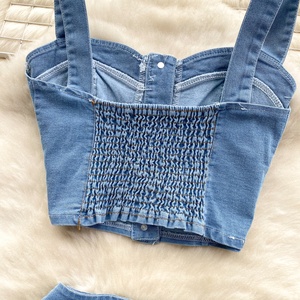 Completi Estivi da <span class=keywords><strong>Donna</strong></span>, Top Color Block e Jeans, Set <span class=keywords><strong>Casual</strong></span> 2 Pezzi, <span class=keywords><strong>Abbigliamento</strong></span> Femminile all'Ingrosso - Product Image 3