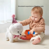 Chien électronique réaliste en plastique pour enfants, pour l'interaction parent-enfant, 31 cm-50 cm, âges 0-24 mois