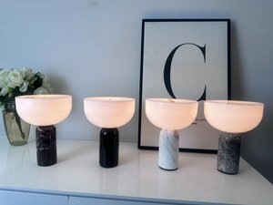 Đá Cẩm Thạch cơ sở sang trọng đầu Giường hiện đại bảng đèn góc LED Bàn Cạnh Giường ngủ đèn - Product Image 4