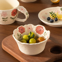 Service de vaisselle moderne en céramique sous glaçure Hyacinth, jolies coupelles à riz et bols à salade résistants à la chaleur