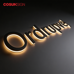 Enseigne lumineuse LED personnalisée pour magasin, éclairage halo publicitaire, enseigne lumineuse pour magasin en extérieur, nom du magasin - Product Image 3