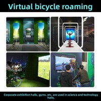 Cyclisme holographique réaliste Simulation VR Cockpit Simulateur de conduite de vélo en acier Simulateur de vélo VR Touring Smart Roll