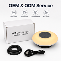 Lampe LED rechargeable pour parasol avec haut-parleur Bluetooth, pour parasols déportés, lampe de jardin extérieure à fixation centrale