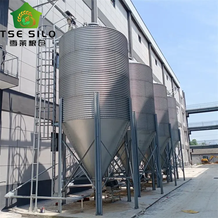 Silo de alimentación de contenedores de grano de 20 toneladas de Metal galvanizado caliente de montaje a precio de fábrica