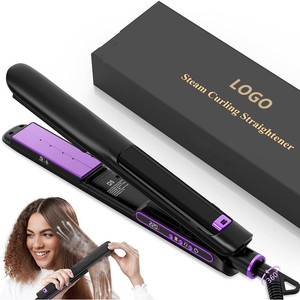 Steam Curling Straightener With Negative Ions For All Hair Types 360 Degree Rotating Cord Electric Multi Styler - Product Image 1
