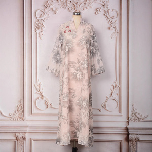 Caftán Marroquí para <span class=keywords><strong>Mujer</strong></span> de Oriente Medio, Abaya Nueva, Estilo Europeo y Americano, de Poliéster, Modesto, Elegante, con Cuentas, Largo, para Fiestas y Eventos de Noche en Dubái - Product Image 3