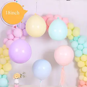 थोक 18 इंच 50pcs/बैग Macaron गुब्बारा हल्के लेटेक्स गुब्बारा जन्मदिन की पार्टी सजावट के लिए बादाम पार्टी गुब्बारा