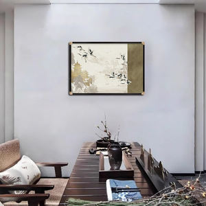 पारंपरिक रेशम चित्रकला कोर सोने की पन्नी शिल्प कौशल, घर और कार्यालय के लिए सजावटी चित्र - Product Image 5