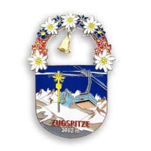 Imán de nevera con forma de esquí, recuerdo de Austria, esmalte metálico, diseño personalizado, recuerdos Dominiti, imanes metálicos, fabricante de regalos turísticos - Product Image 6