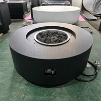 MEISU.CH Brasero d'extérieur autoportant avec fonction barbecue pour patio, jardin, camping, finition peinture, couvercle résistant aux intempéries