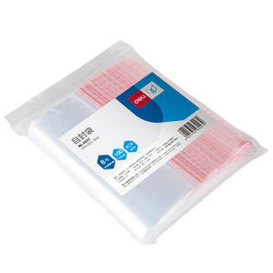 Deli Self Sealing Bags Size 8 23x17cm Thickened Plastic 100 Pcs Packaging Bag For Storage And Organization - Product Image 1